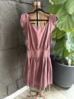 Free people Women's Dusty Rose Sleeveless Gathered Waist Dress